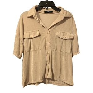 VIBE Tan Button up shirt
